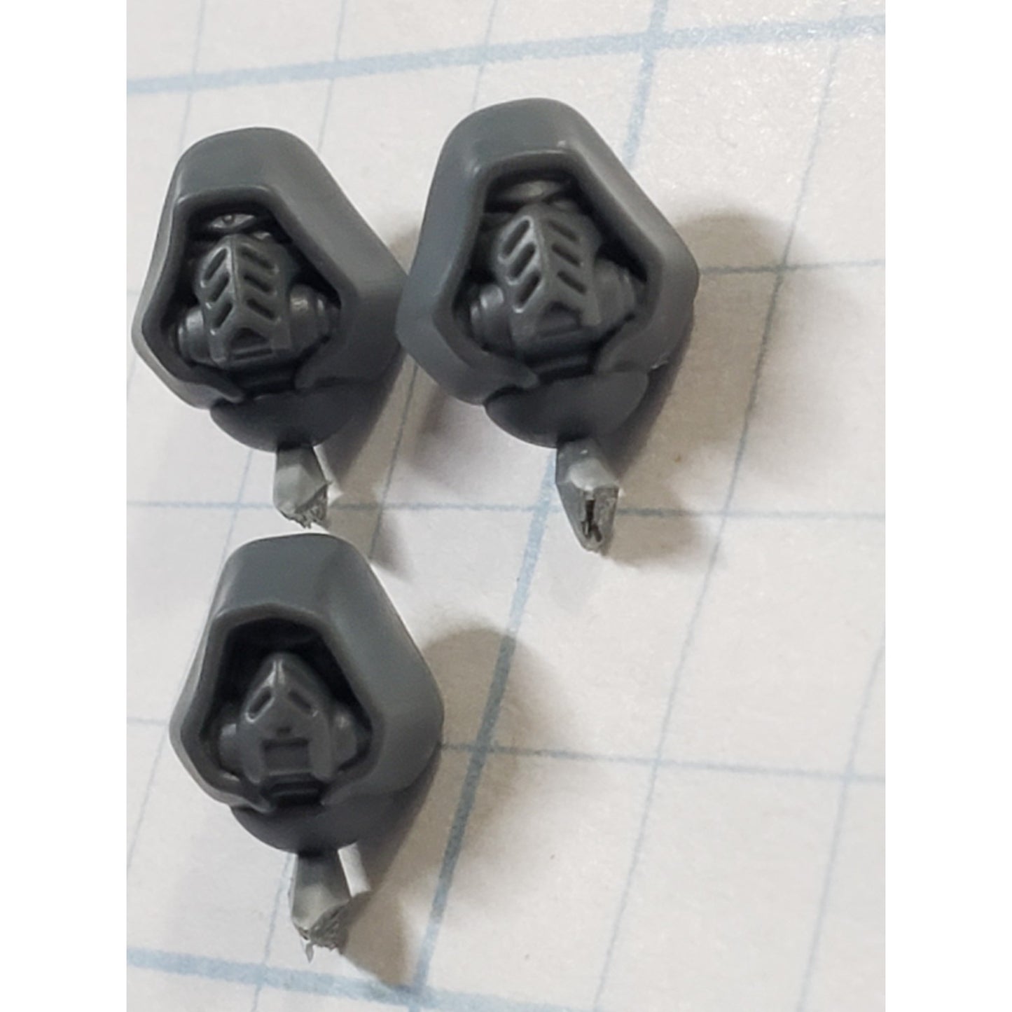 40k Dark Angels Bits Upgrade Hooded Veteran Helmet Respirator Heads x3 H29
