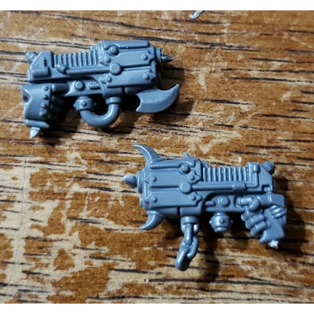 40K Chaos Space Marine Bits Legionary Champion Plasma Pistol x2