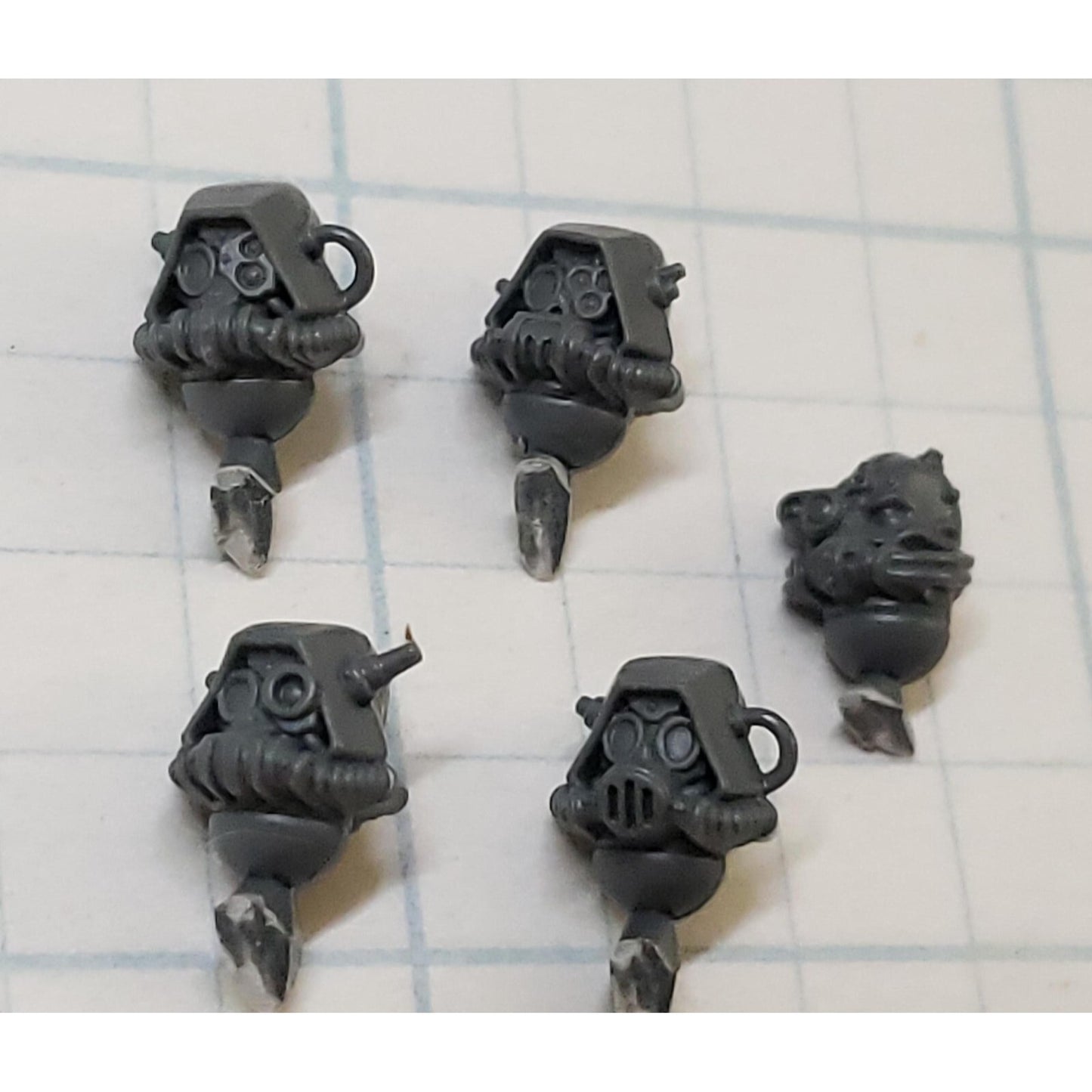 40k Adeptus Mechanicus Bits Skitarii Ranger Hooded Bionic Heads x5 Set A