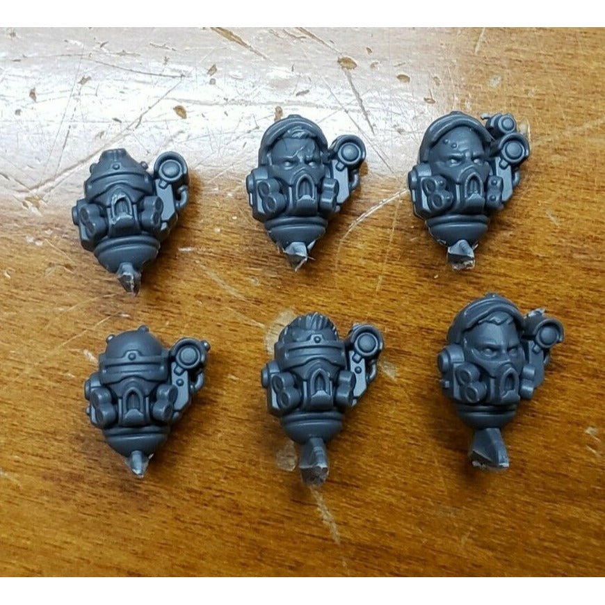 40K Space Marine Bits Incursor Phobos Bare Recon Heads x6 #68