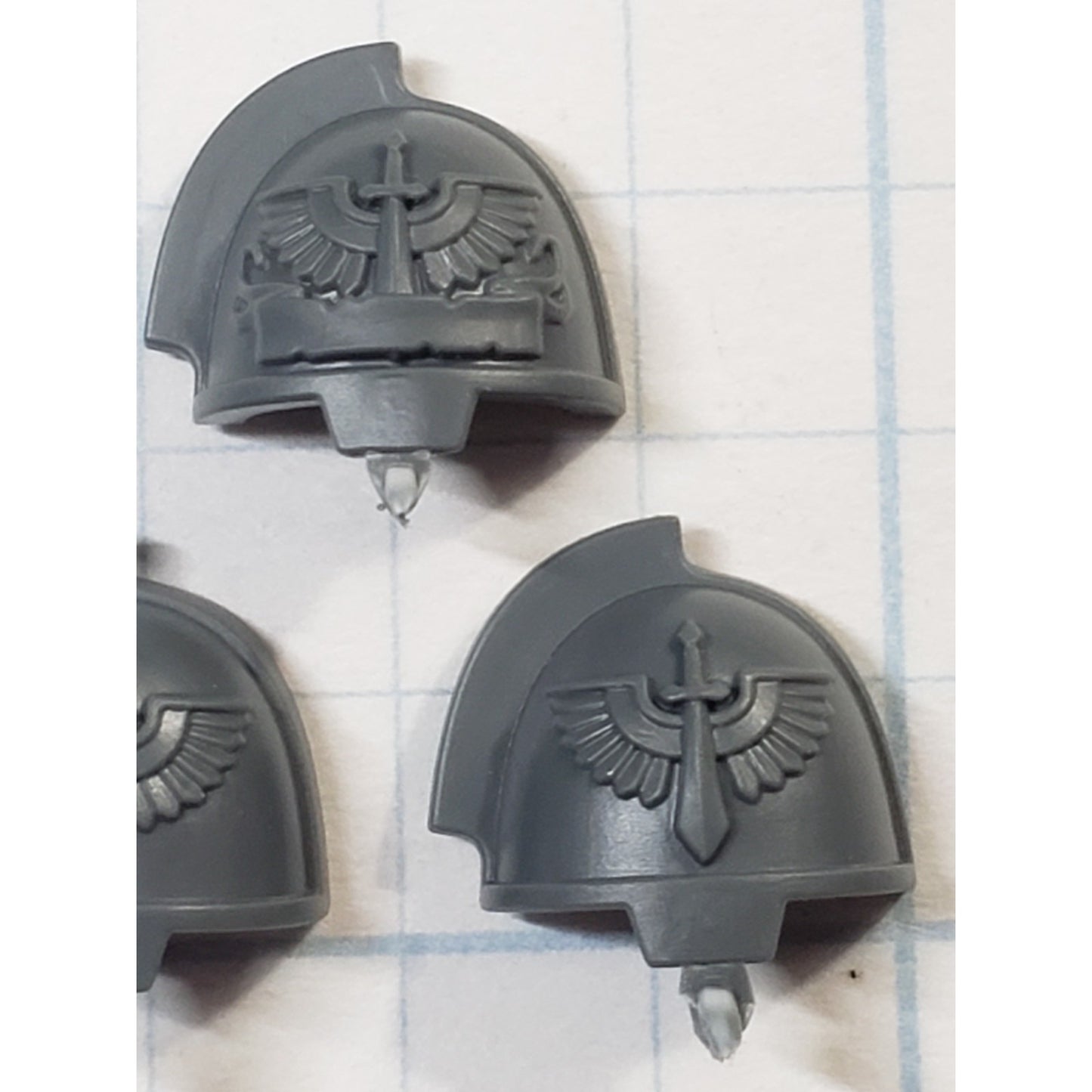 40k Dark Angels Bits Upgrade Crest Gravis Winged Sword Shoulder Pads x3 A05