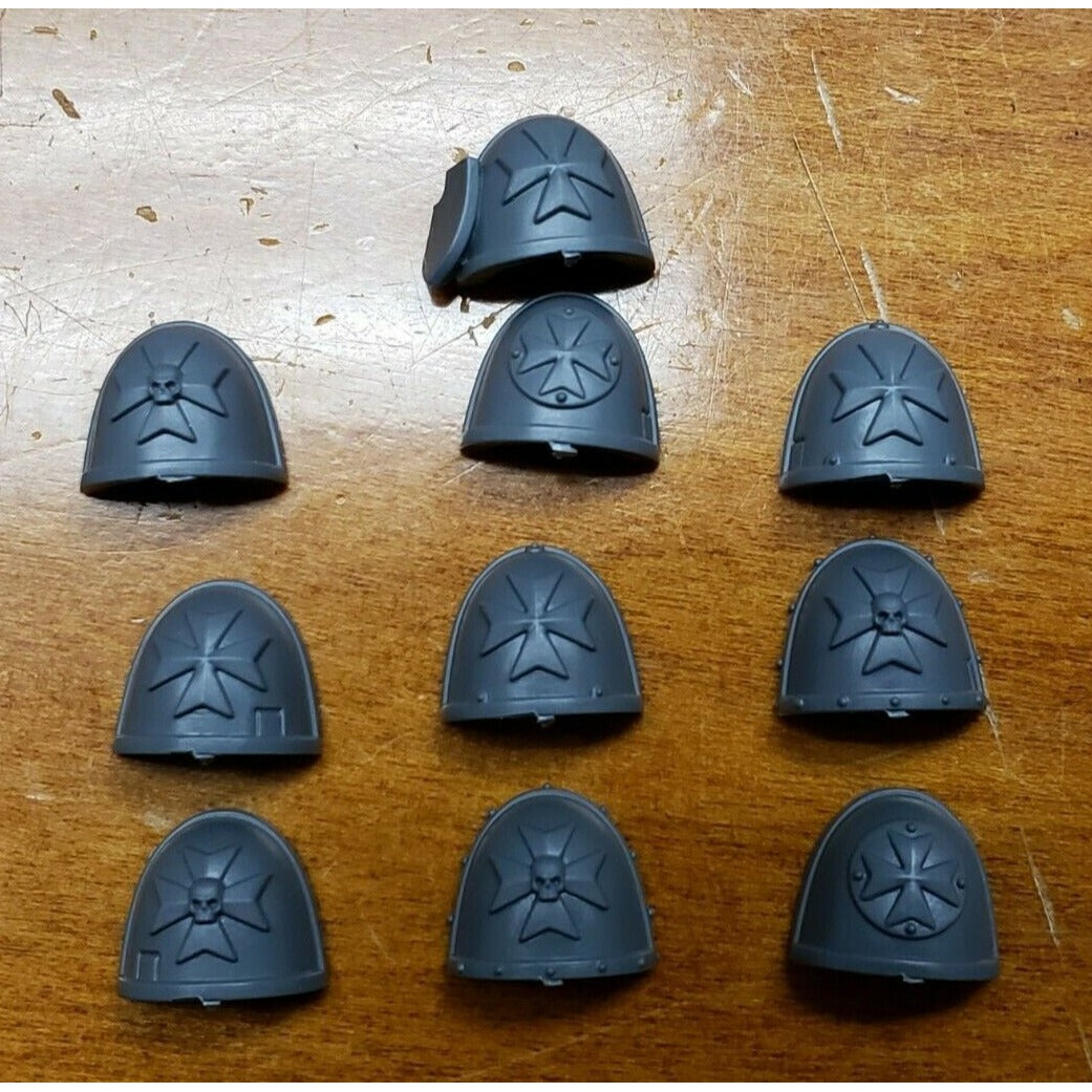 40k Black Templar Bits Primaris Upgrade Crux Shoulder Pads x10