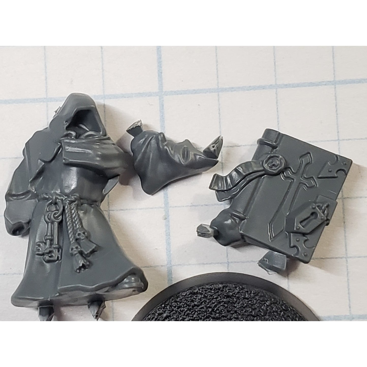 40k Dark Angels Bits Upgrade Robed Watcher in the Dark w Book of Litanies #45