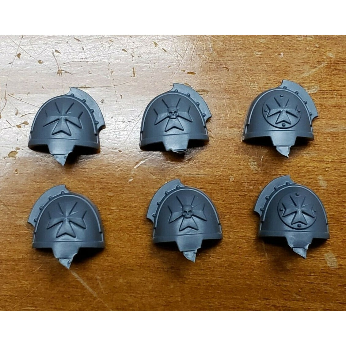 40k Black Templar Bits Primaris Upgrade Crux Gravis Shoulder Pads x6