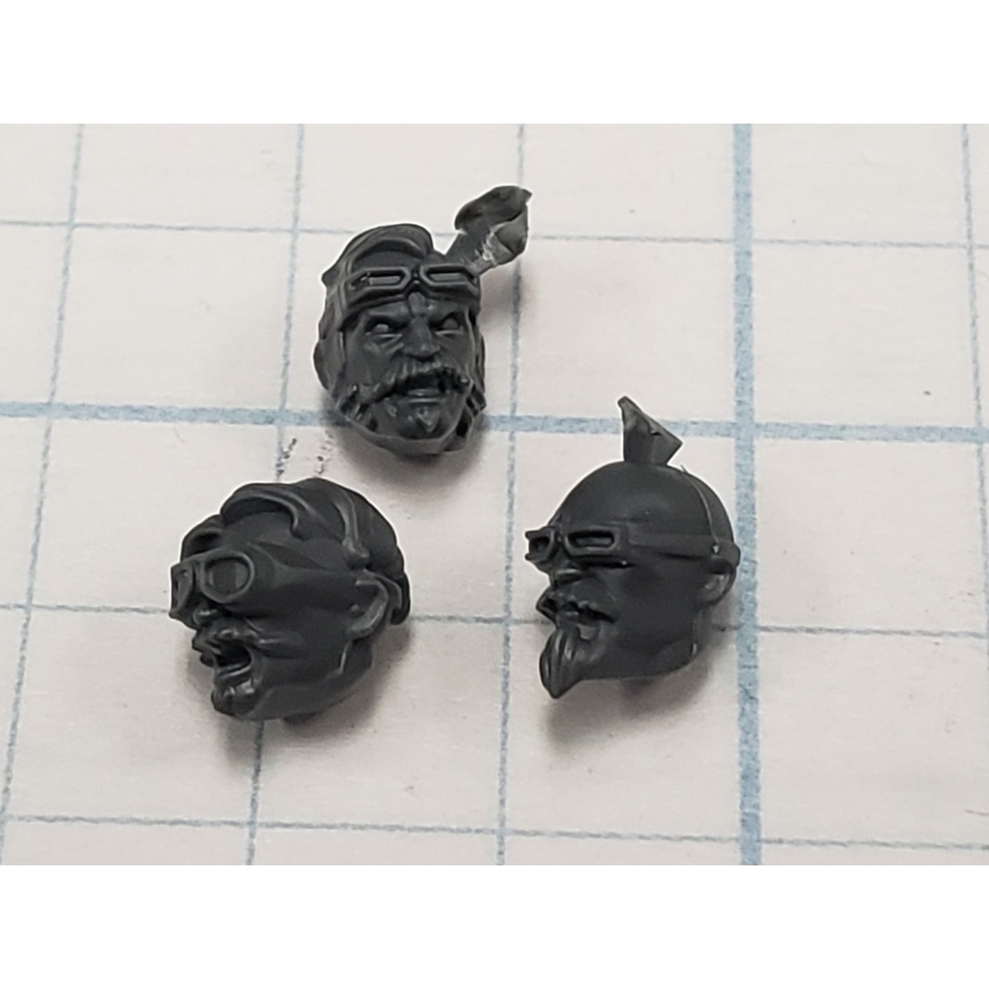 Necromunda Bits Orlock Weapon Upgrade Bare Heads x3 S03