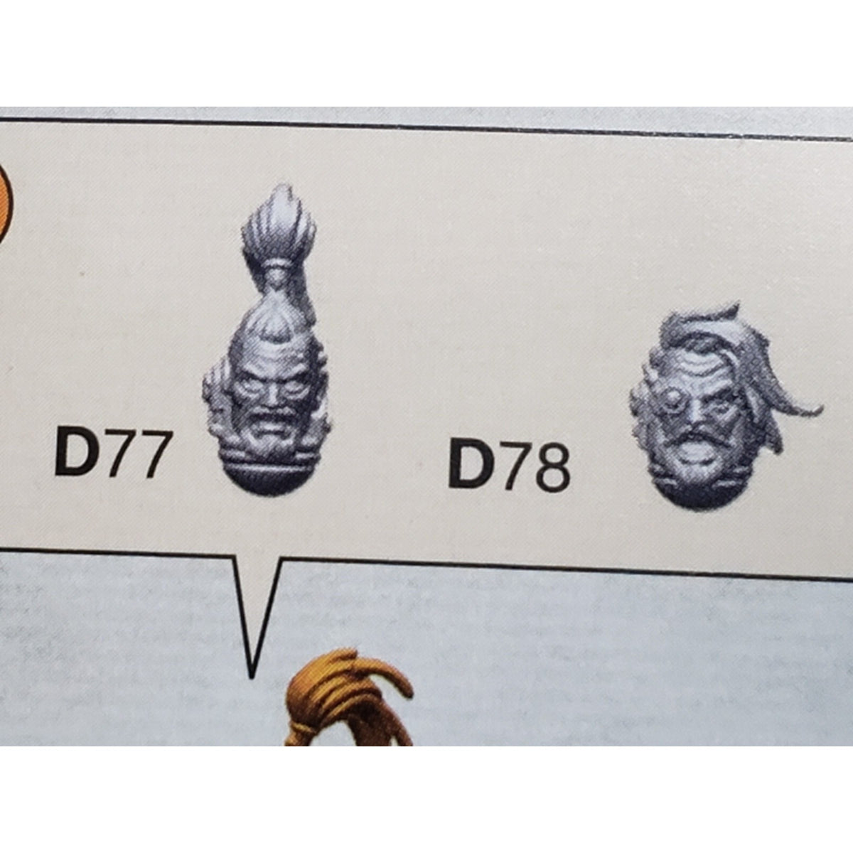 40k Space Wolves Bits Grey Hunters Pack Leader Bare Heads x2 Set
