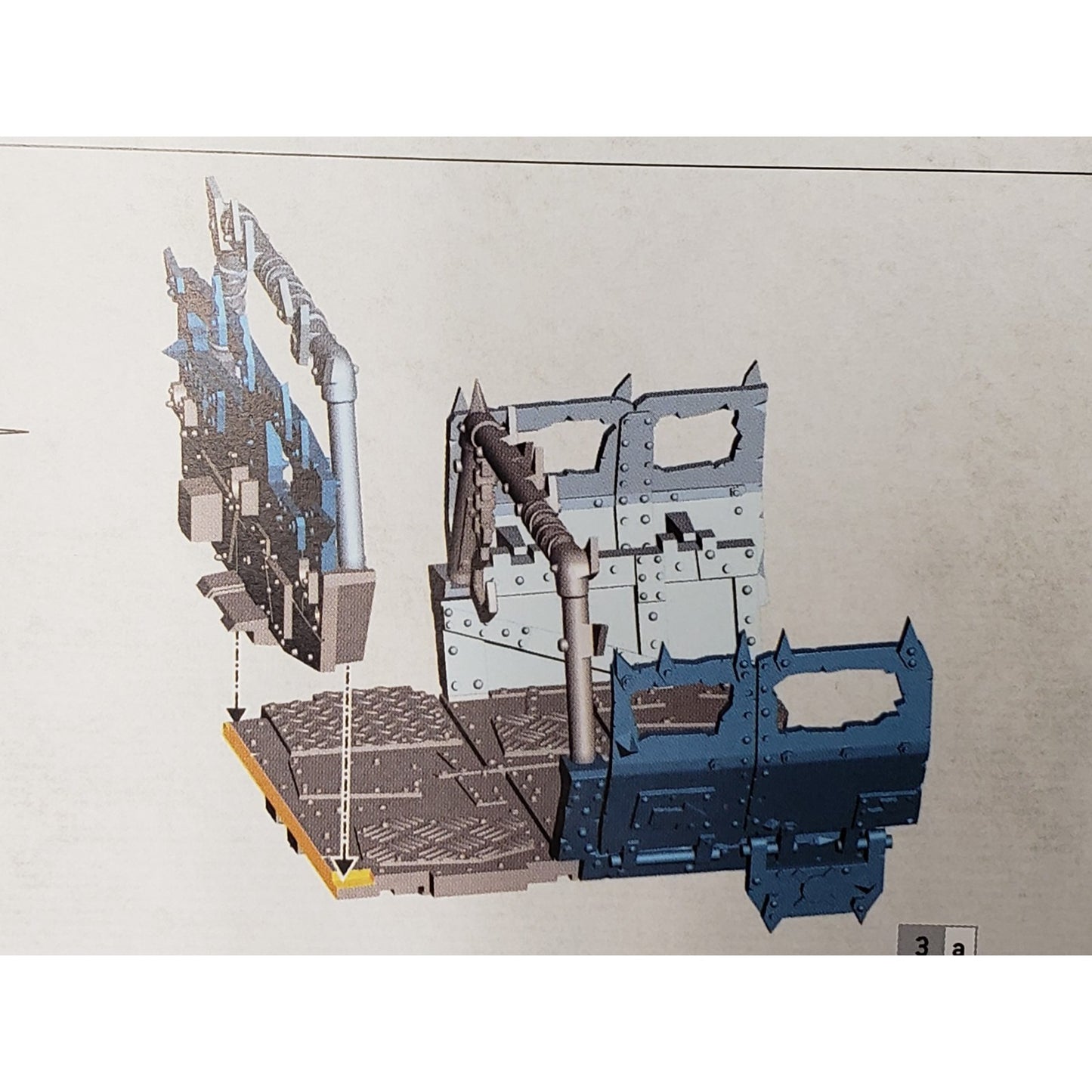 40k Ork Bits Trukk Rear Bed w Armor & Supports Set