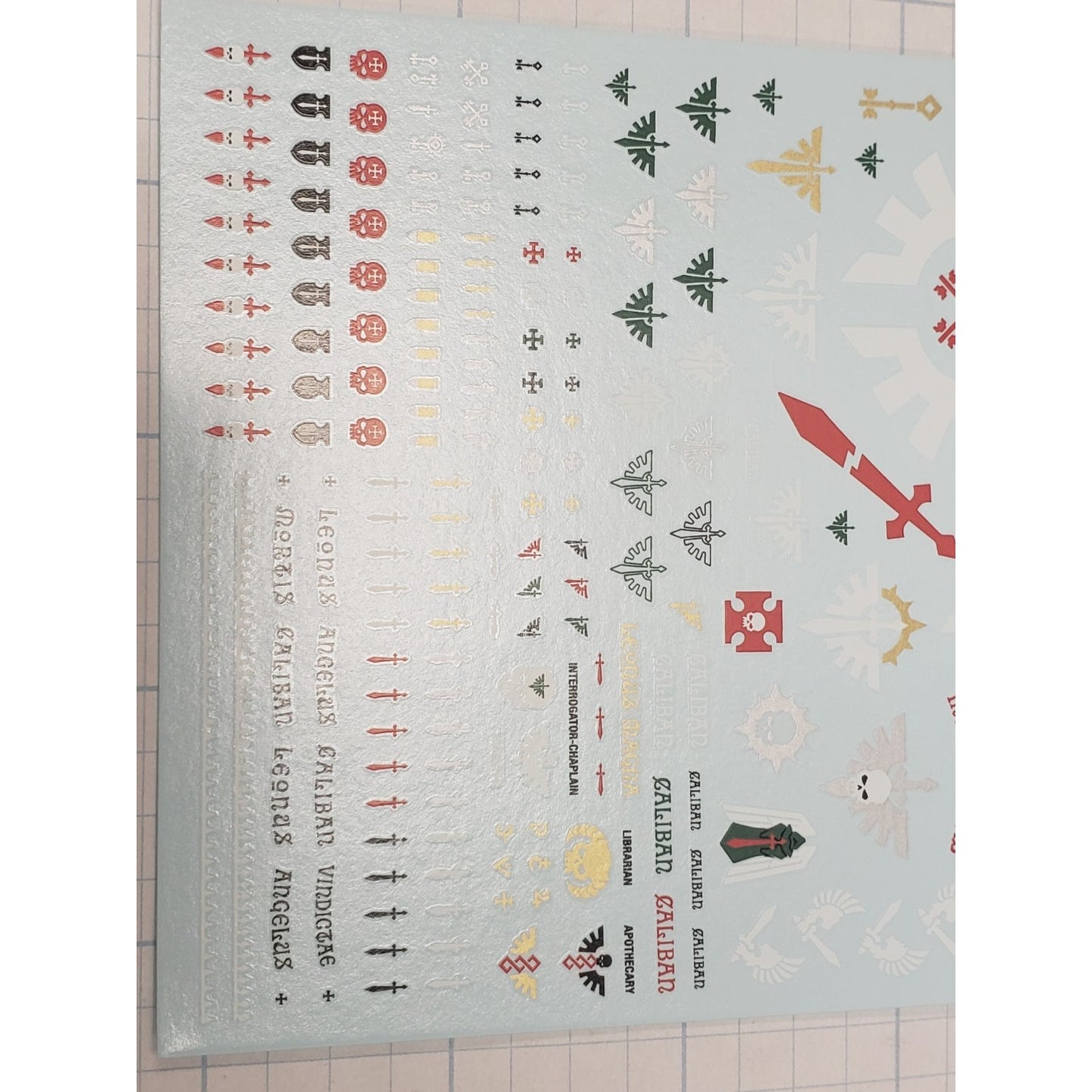 Warhammer 40k Space Marine Bits Dark Angels Upgrade Transfer Sheet 2024