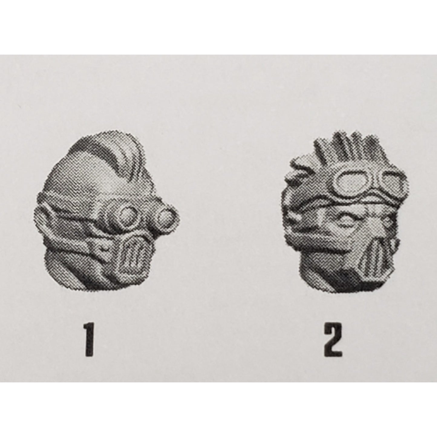 Necromunda Bits Orlock Weapon Upgrade Respirator Heads x2 S01