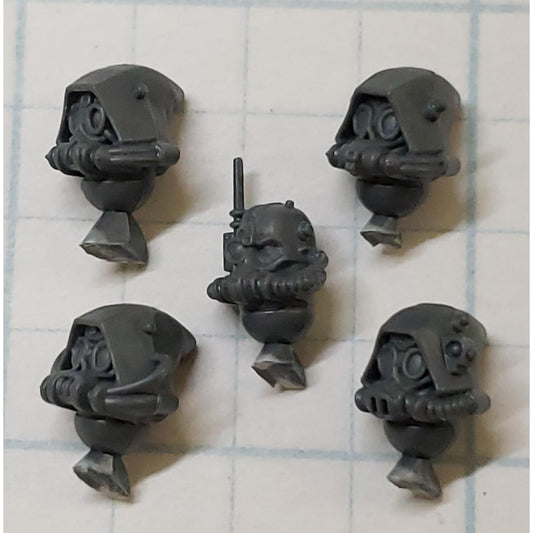 40k Adeptus Mechanicus Bits Skitarii Ranger Hooded Bionic Heads x5 Set B