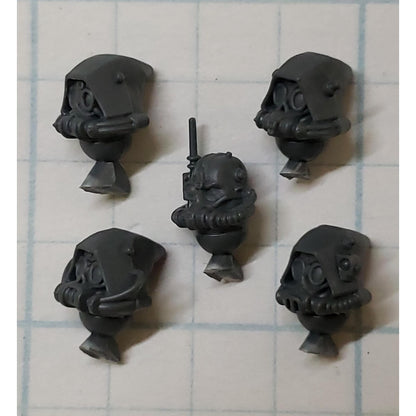 40k Adeptus Mechanicus Bits Skitarii Ranger Hooded Bionic Heads x5 Set B