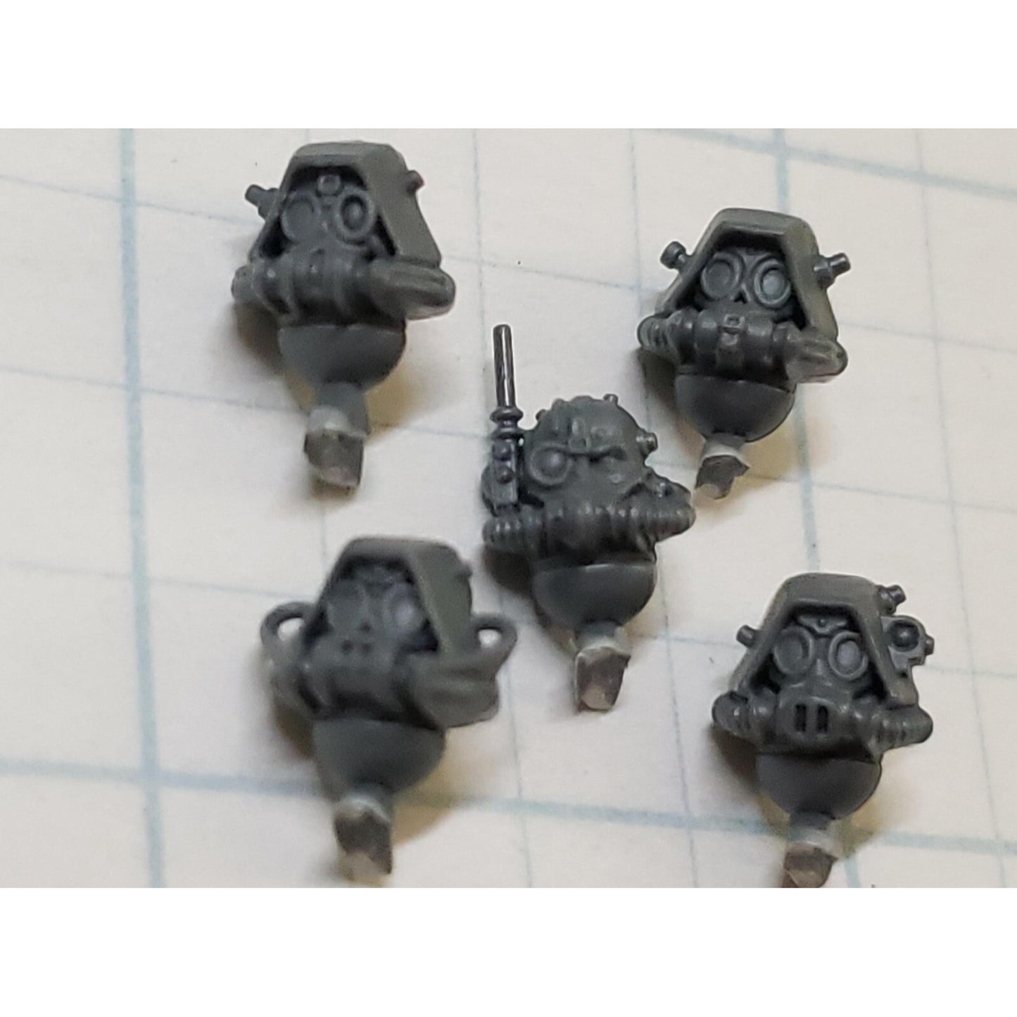 40k Adeptus Mechanicus Bits Skitarii Ranger Hooded Bionic Heads x5 Set B