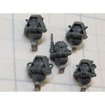 40k Adeptus Mechanicus Bits Skitarii Ranger Hooded Bionic Heads x5 Set B