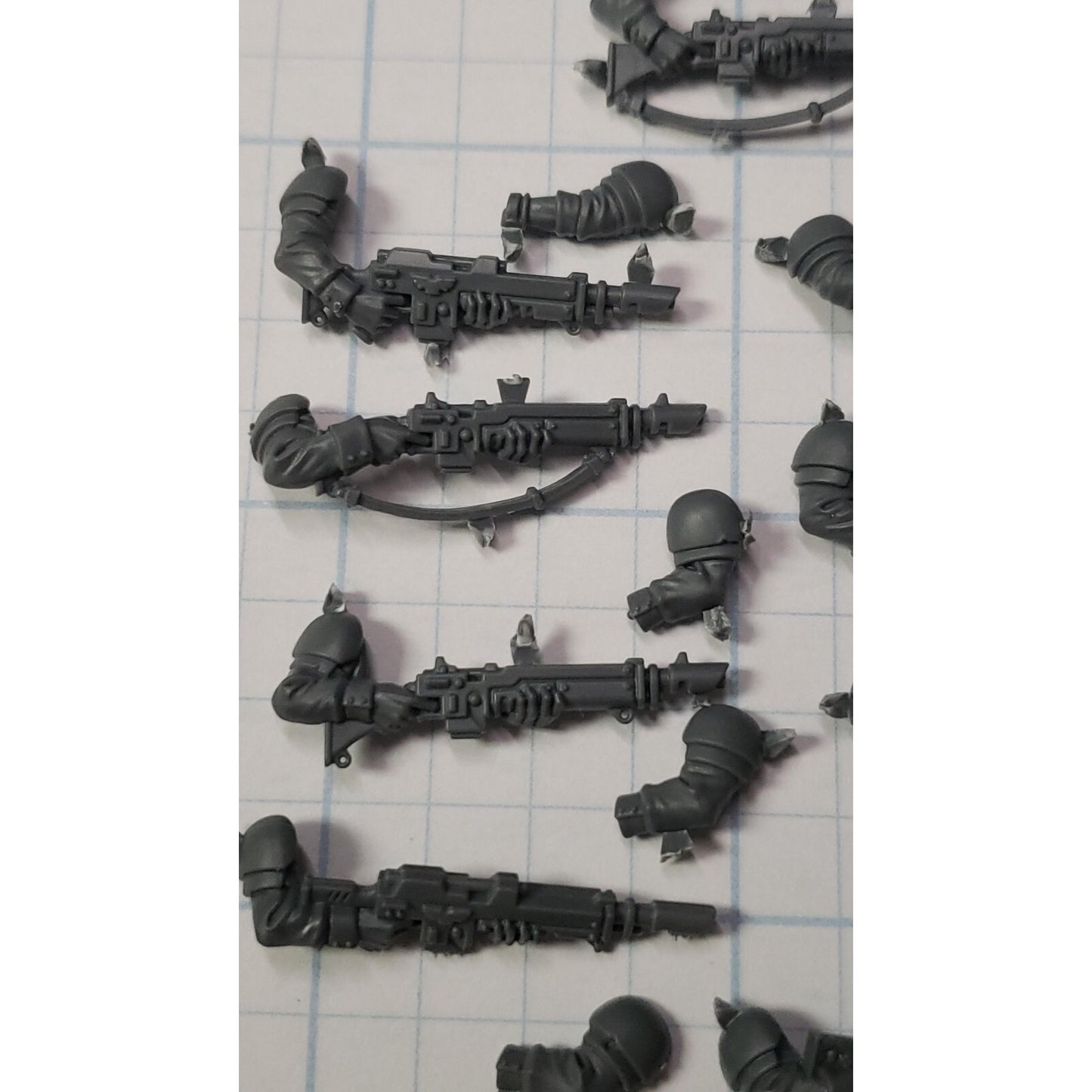 40k Astra Militarum Bits Cadian Shock Troops Lasguns w Arms x9 Set