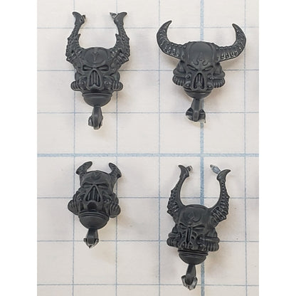 40K Chaos Space Marine Bits Legionary Heads w Horns x8 Veteran Set