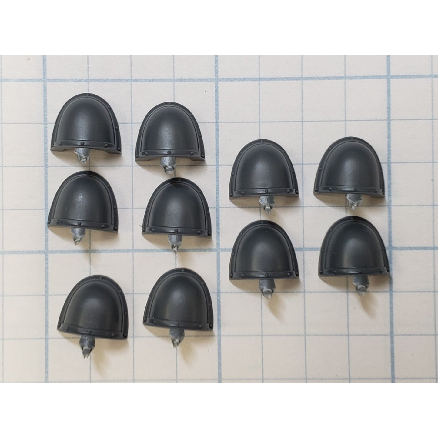 30k Space Marine Bits Legionnaire Mark II Crusade Armor Crested Shoulder Pad x10