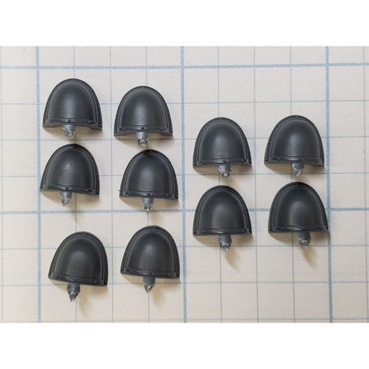 30k Space Marine Bits Legionnaire Mark II Crusade Armor Crested Shoulder Pad x10