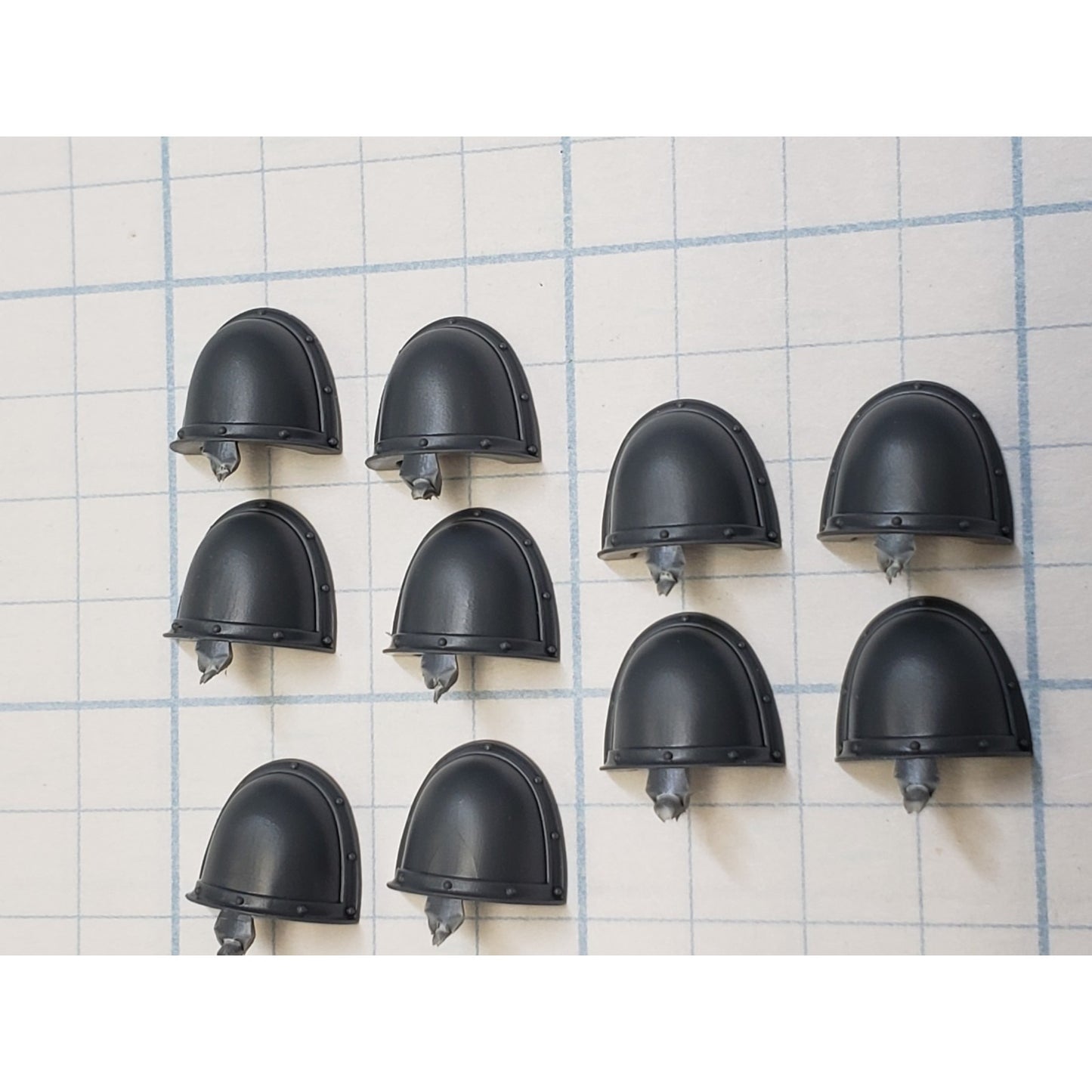 30k Space Marine Bits Legionnaire Mark II Crusade Armor Crested Shoulder Pad x10
