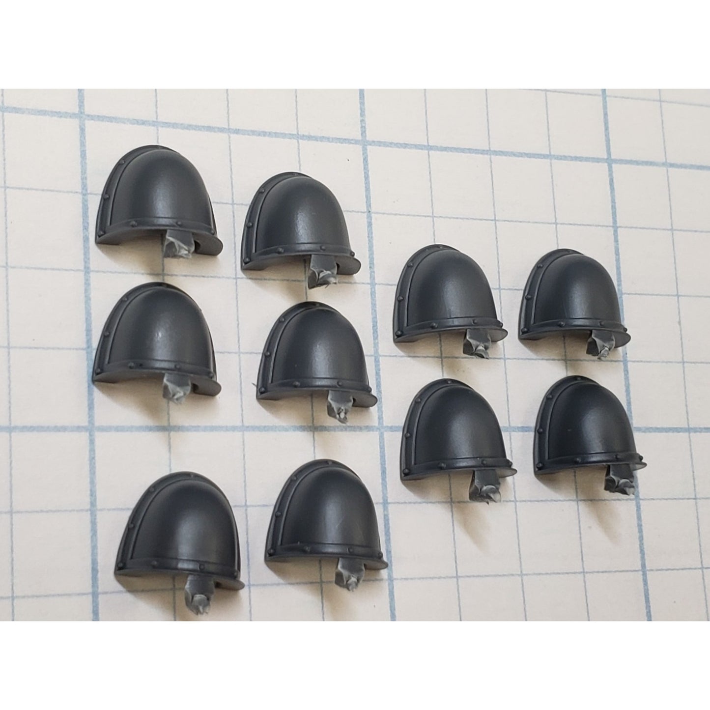 30k Space Marine Bits Legionnaire Mark II Crusade Armor Crested Shoulder Pad x10
