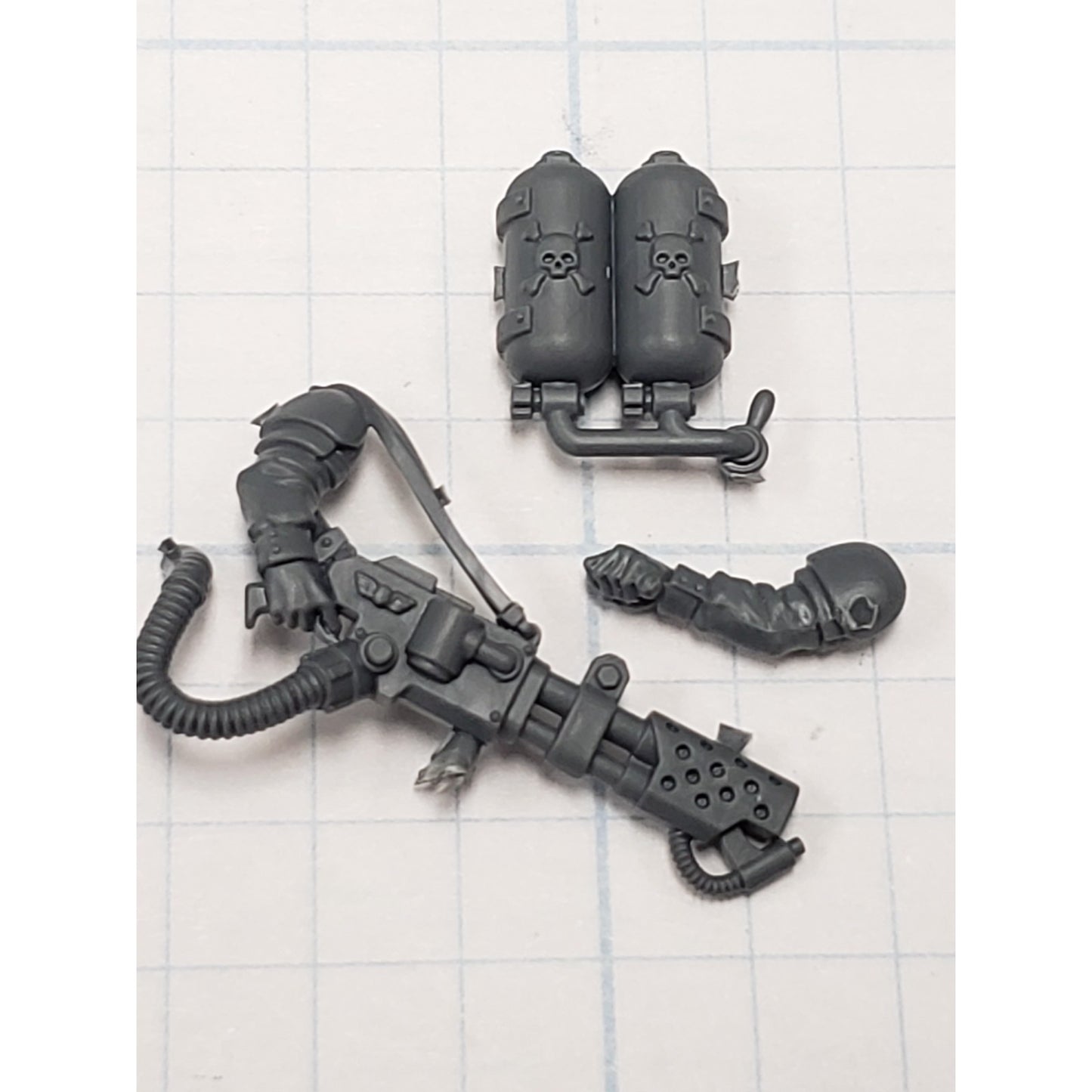 40k Astra Militarum Bits Cadian Shock Troops Flamer w Promethium Tank