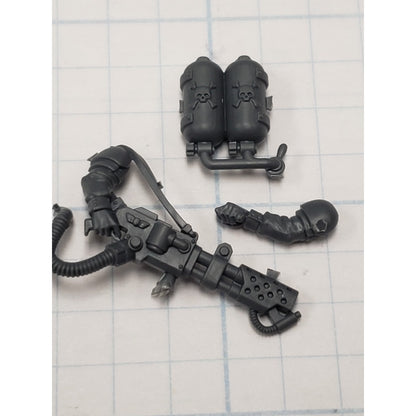 40k Astra Militarum Bits Cadian Shock Troops Flamer w Promethium Tank