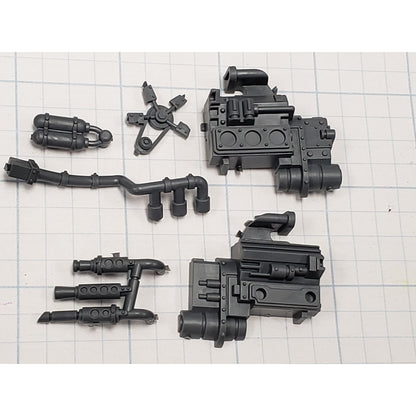 40k Ork Bits Trukk Engine w Turbo & Exhaust Pipes Set