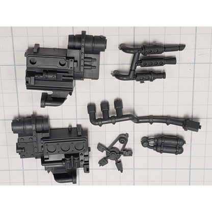 40k Ork Bits Trukk Engine w Turbo & Exhaust Pipes Set