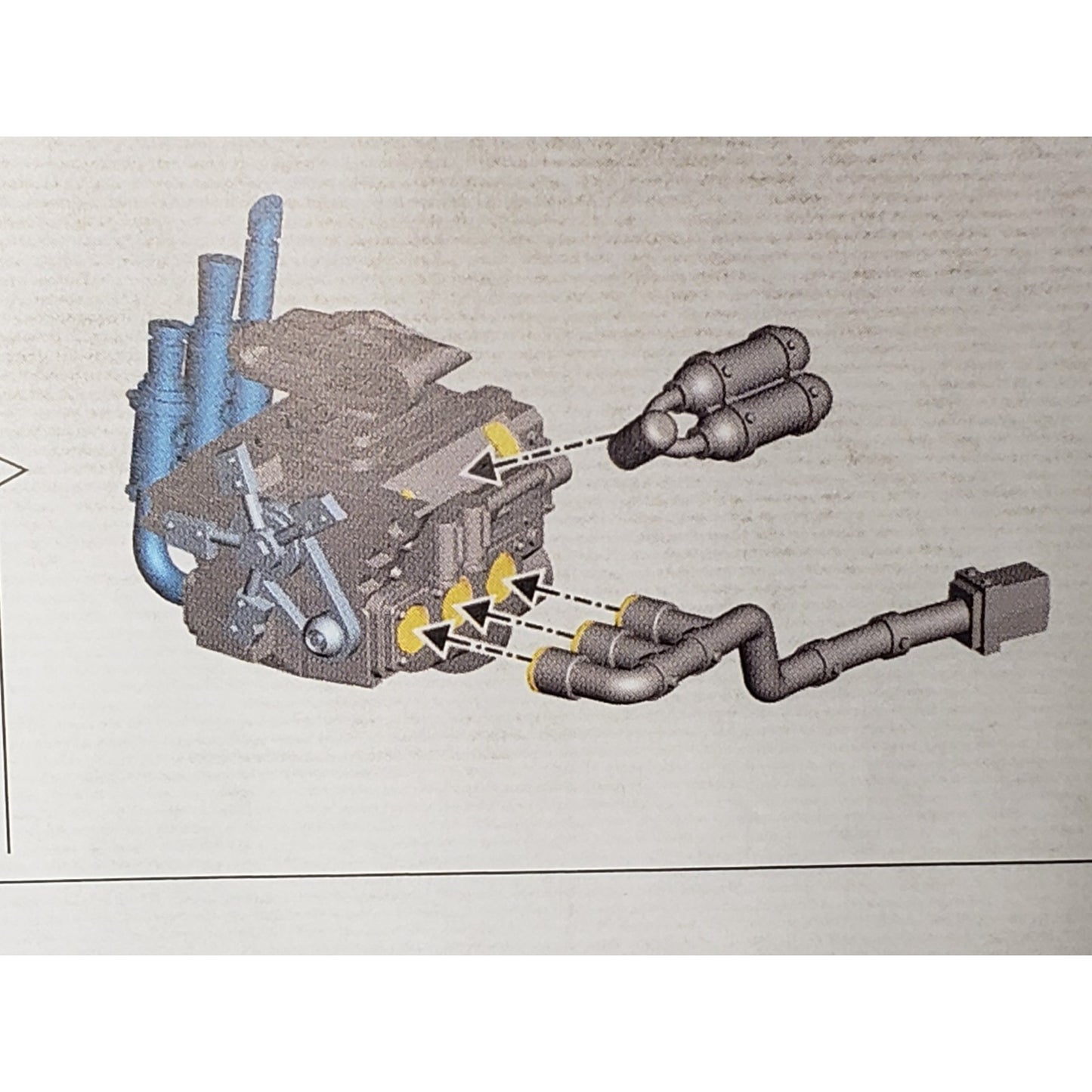 40k Ork Bits Trukk Engine w Turbo & Exhaust Pipes Set