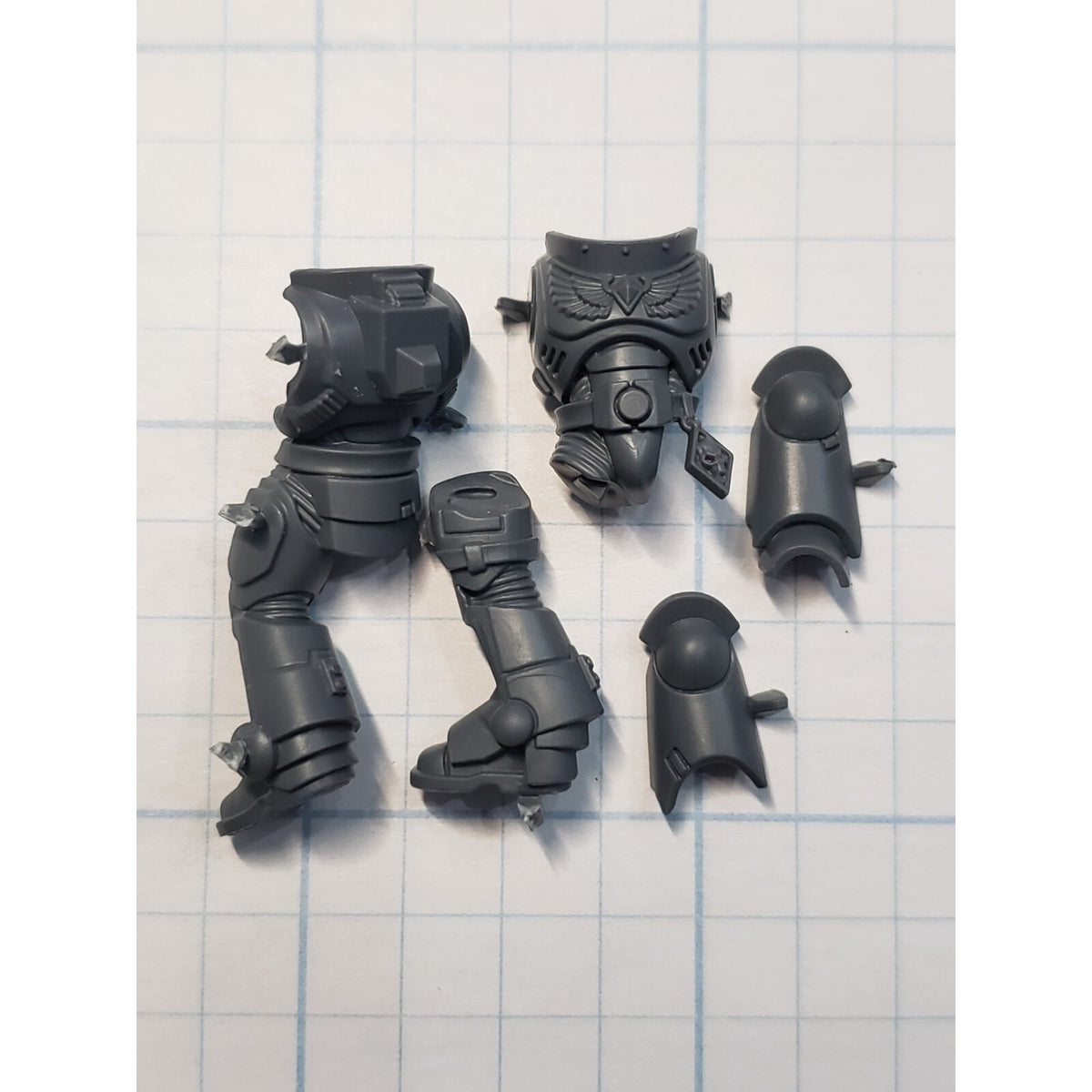 40k Space Wolves Bits Grey Hunters Pack Torso Legs Mark X Armor #23