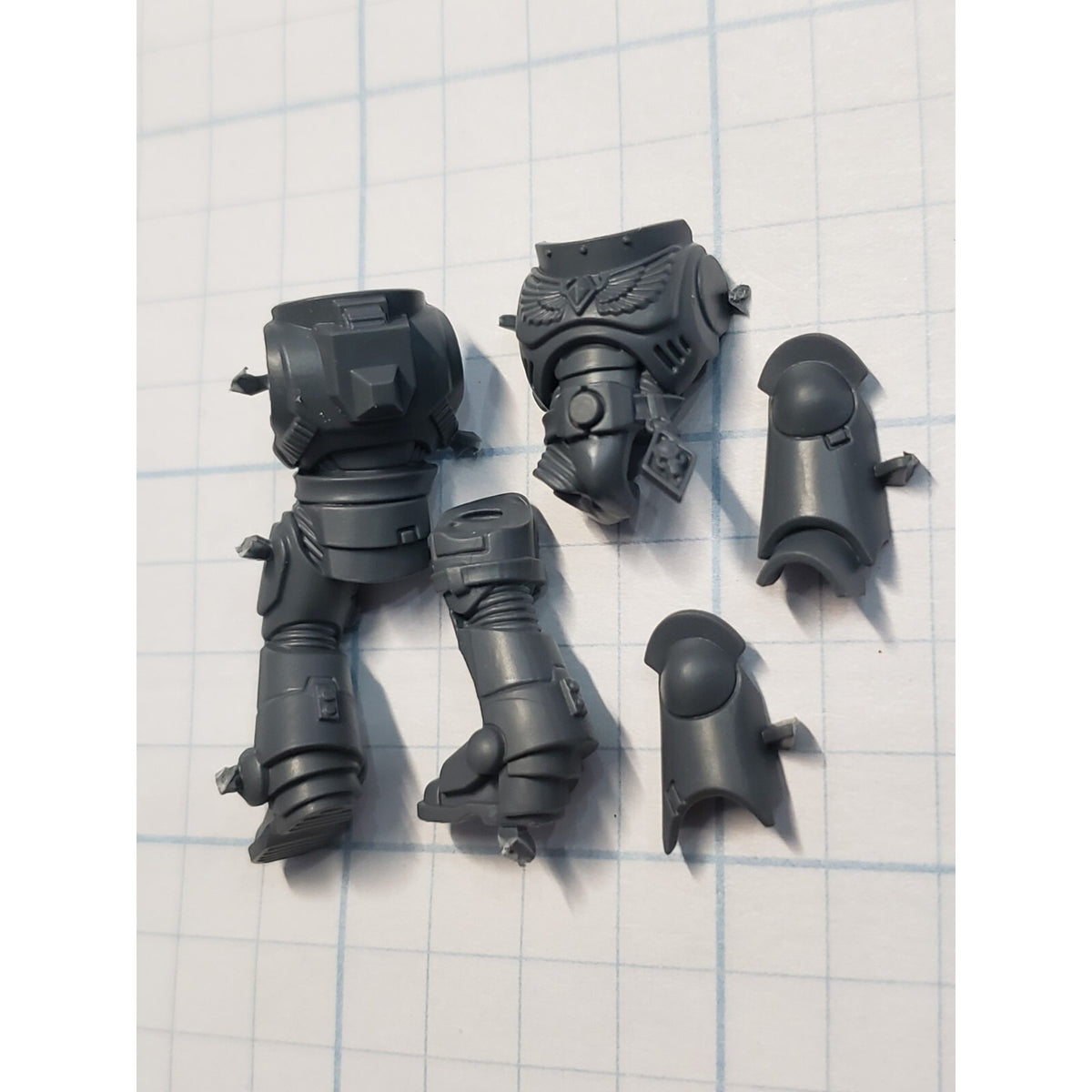 40k Space Wolves Bits Grey Hunters Pack Torso Legs Mark X Armor #23