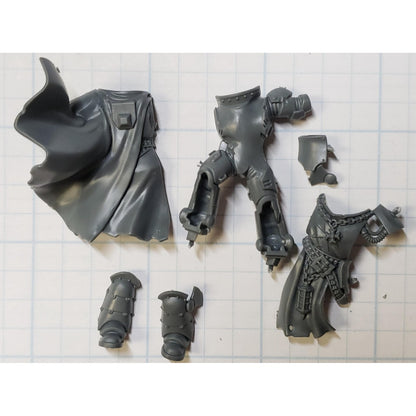 40k Black Templar Bits Marshal Power Armor Torso Legs Cape Set