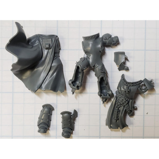 40k Black Templar Bits Marshal Power Armor Torso Legs Cape Set