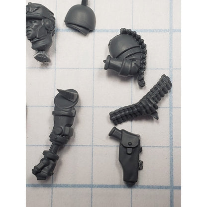 40k Astra Militarum Bits Cadian Upgrade Sgt w Bionics & Autogun Set