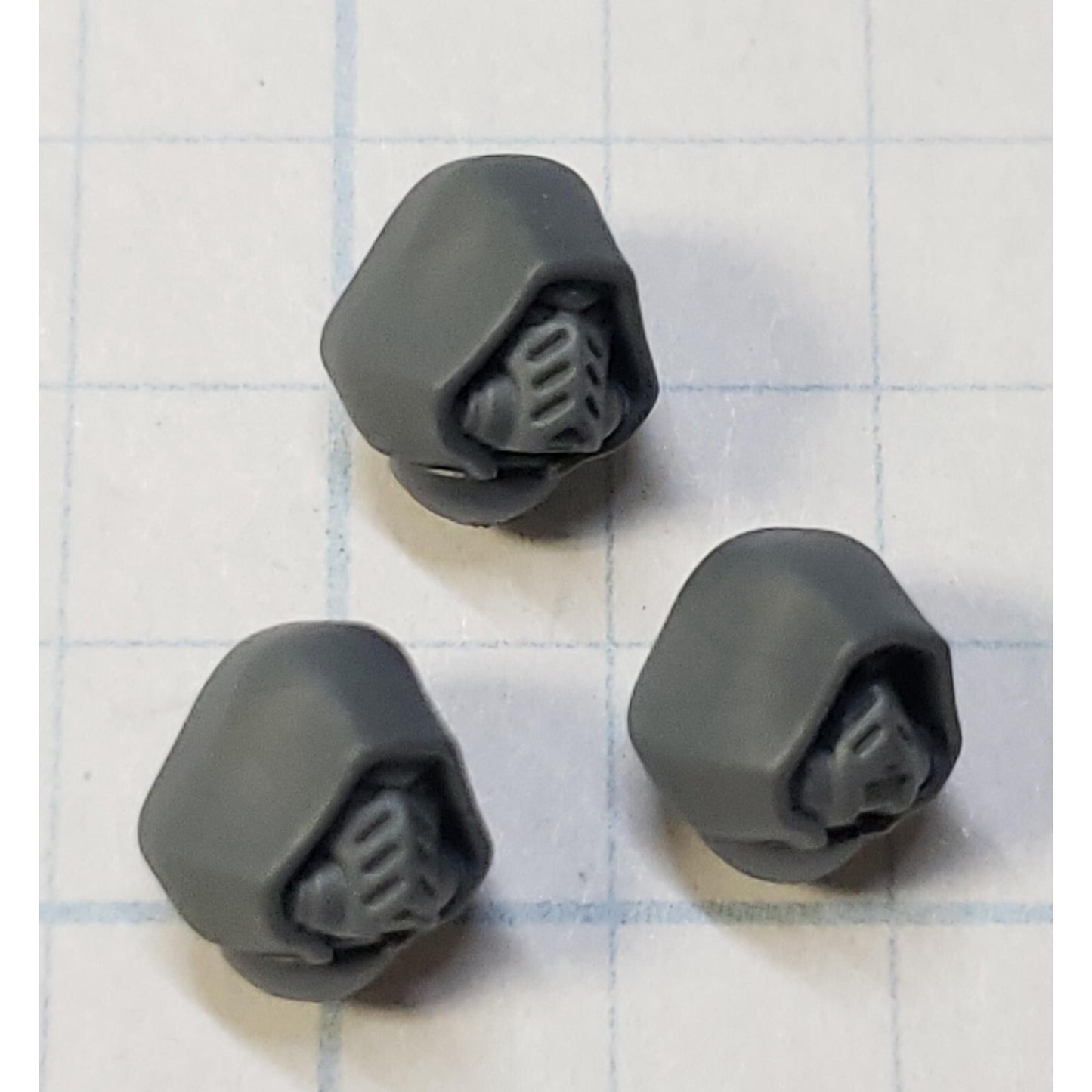 40k Dark Angels Bits Upgrade Hooded Veteran Helmet Respirator Heads x3 H29