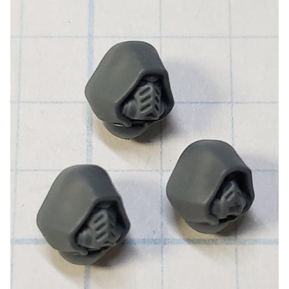 40k Dark Angels Bits Upgrade Hooded Veteran Helmet Respirator Heads x3 H29