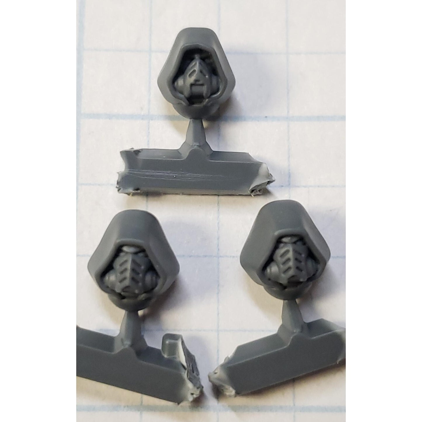 40k Dark Angels Bits Upgrade Hooded Veteran Helmet Respirator Heads x3 H29