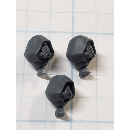 40k Dark Angels Bits Upgrade Hooded Veteran Helmet Respirator Heads x3 H29