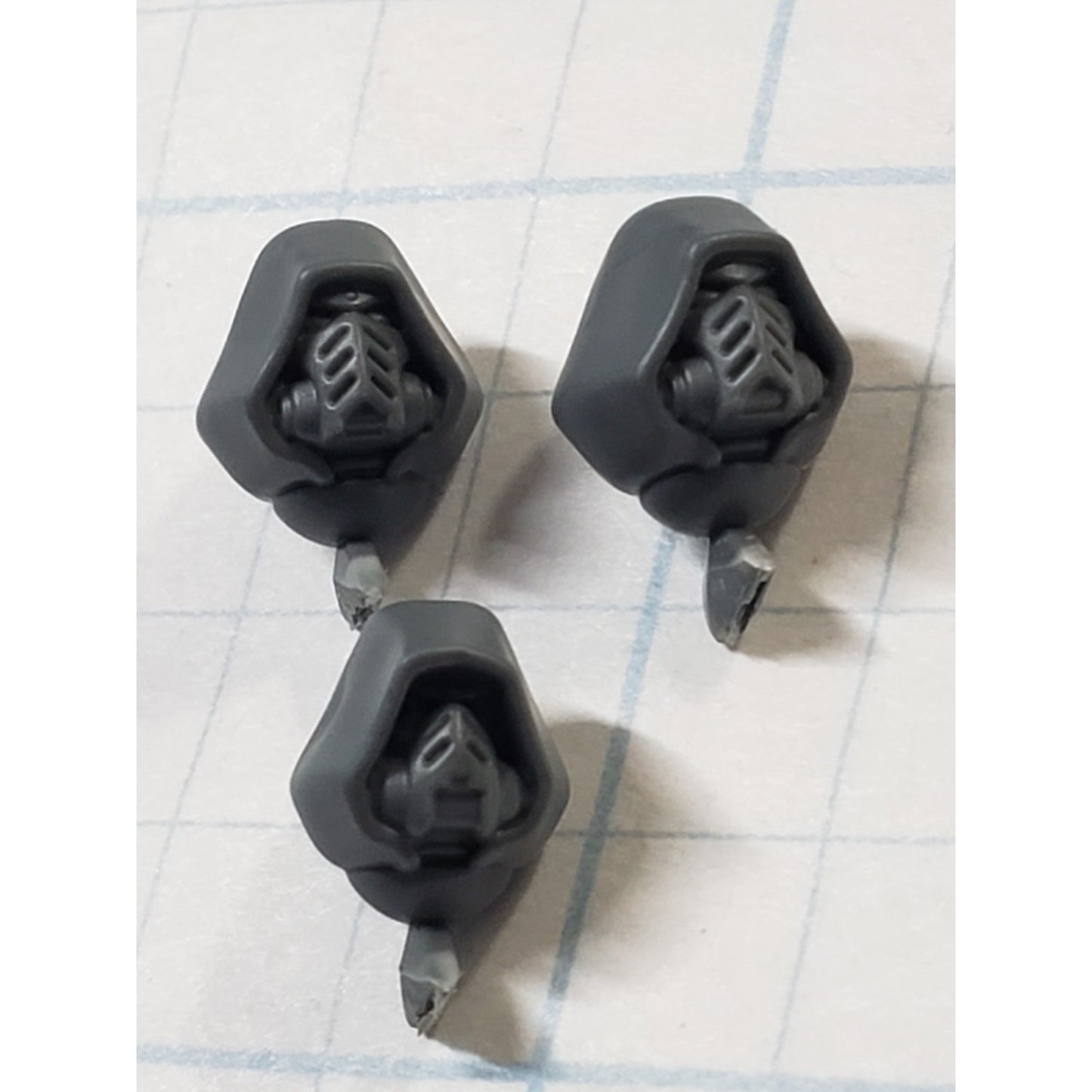 40k Dark Angels Bits Upgrade Hooded Veteran Helmet Respirator Heads x3 H29