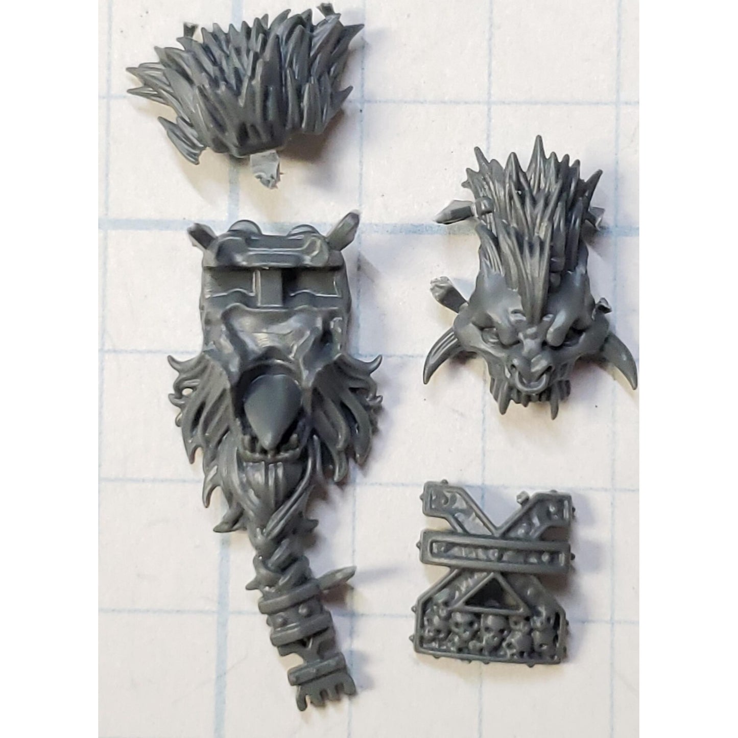 40k Chaos Space Marines Bits Daemon Prince Head Faction Set Khorne