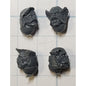 40k Space Wolves Bits Wolf Pack Grey Hunter Veteran Bare Heads x4 B