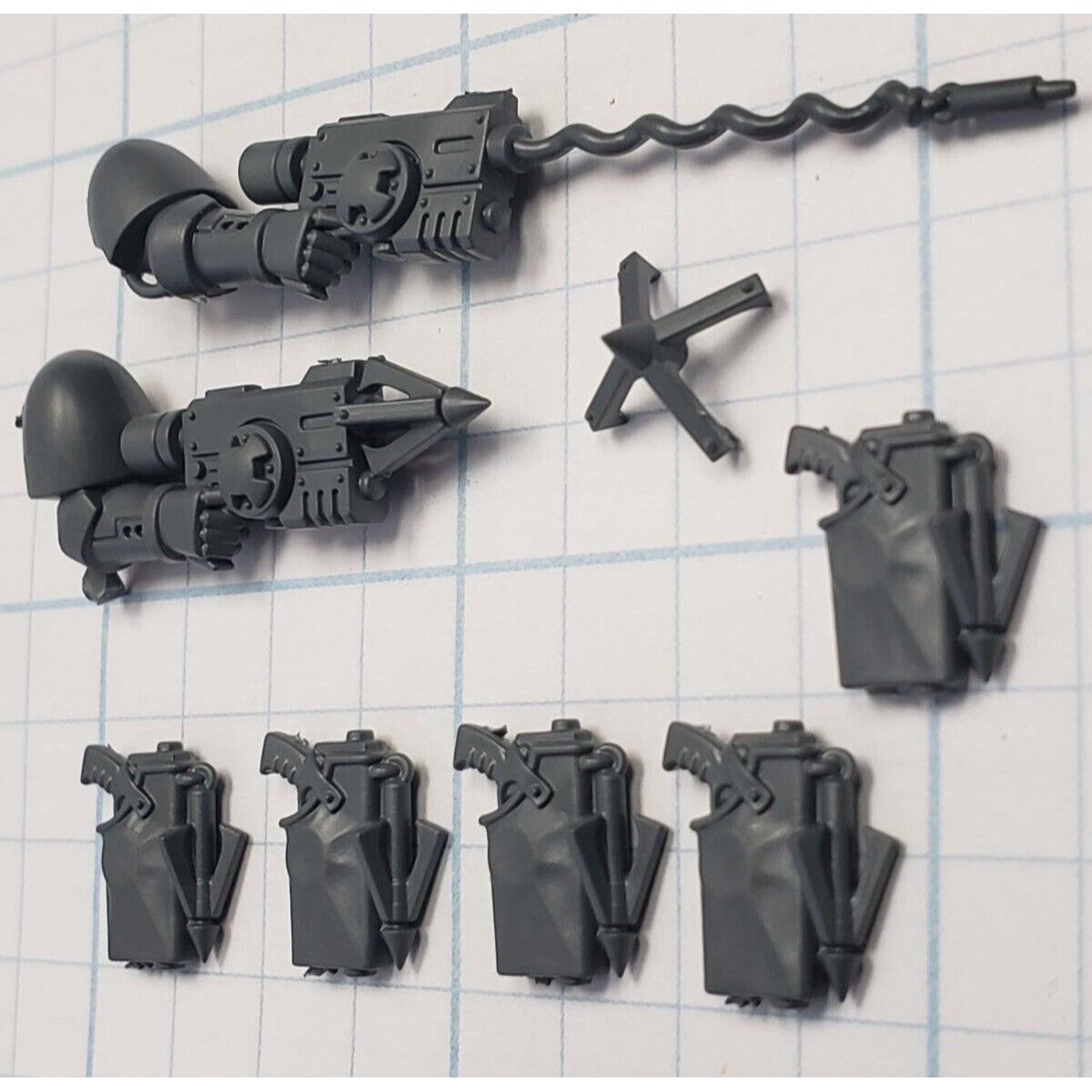 40K Space Marine Bits Reiver Grapnel Launcher & Holsters Set