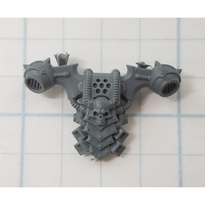 40K Chaos Space Marine Bits Legionary Backpack w Skull #133