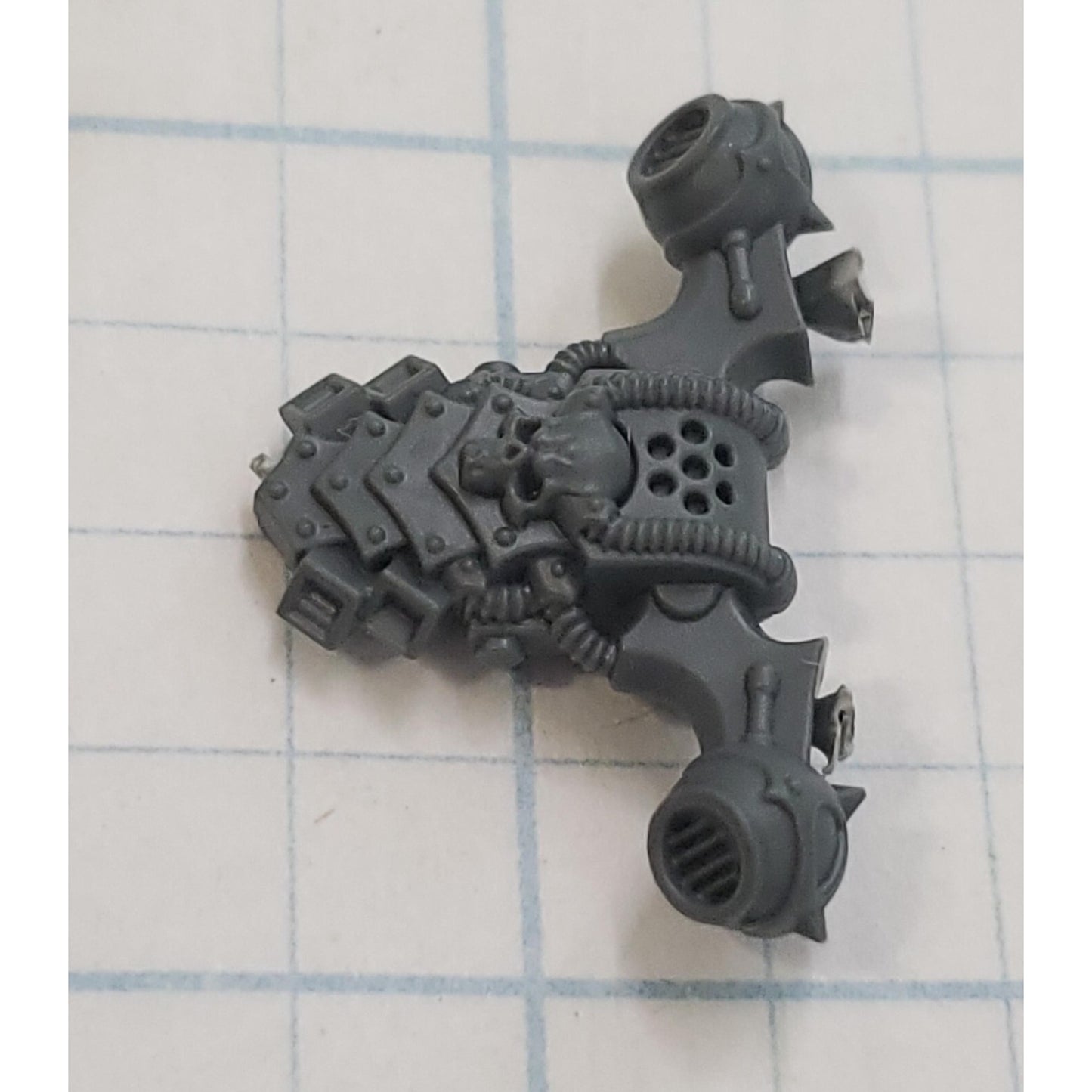 40K Chaos Space Marine Bits Legionary Backpack w Skull #133