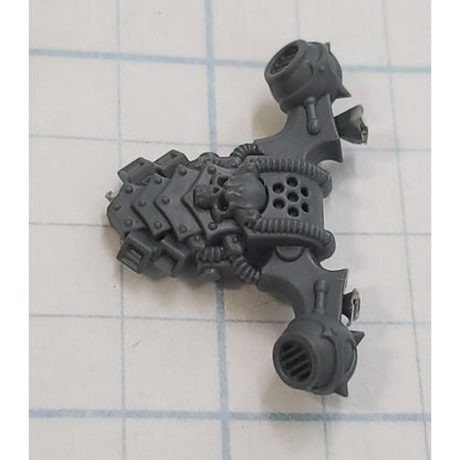 40K Chaos Space Marine Bits Legionary Backpack w Skull #133