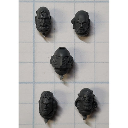 40k Black Templar Bits Primaris Upgrade Initiate Helmet  Bare Heads x5