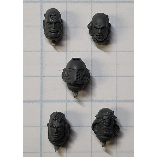 40k Black Templar Bits Primaris Upgrade Initiate Helmet  Bare Heads x5