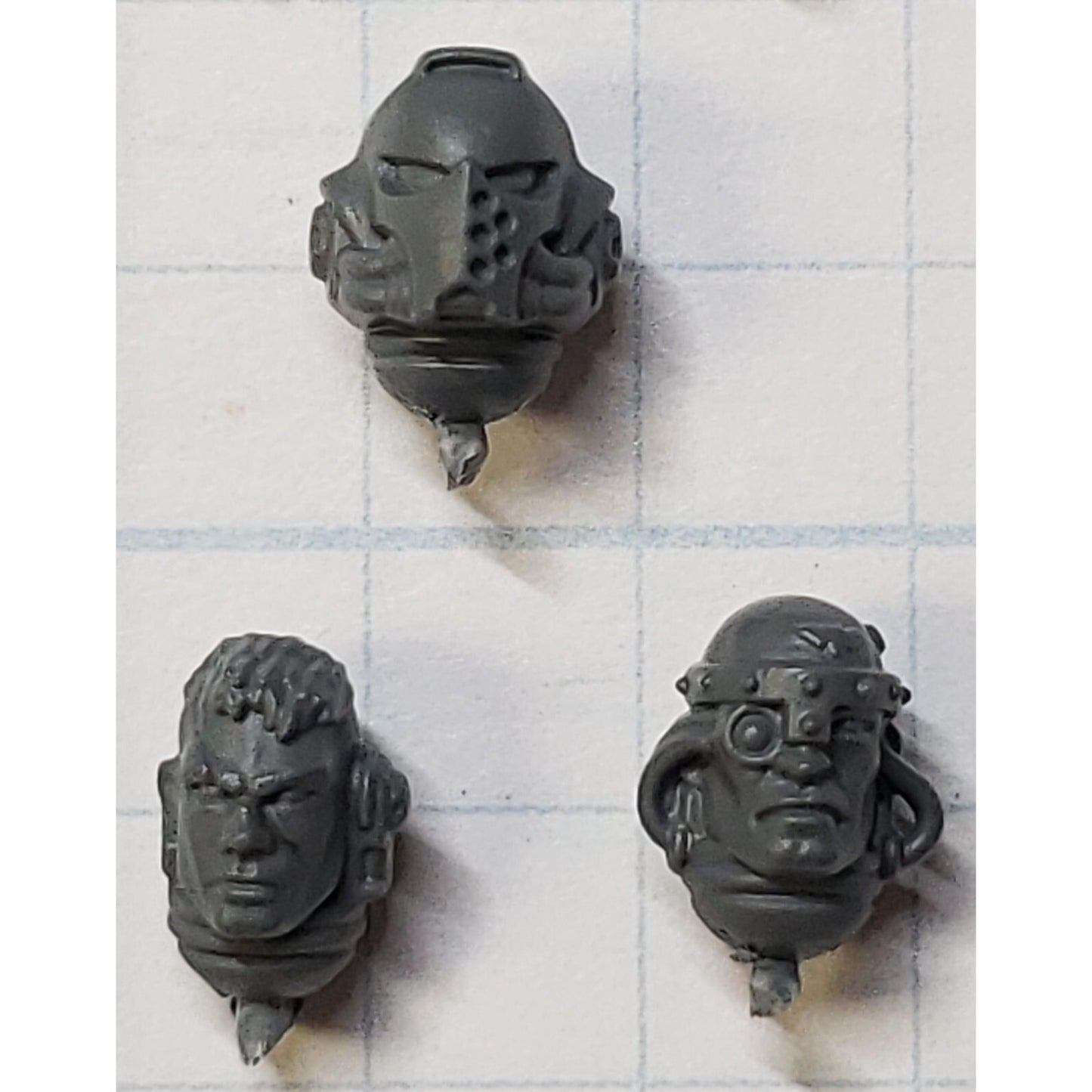 40k Black Templar Bits Primaris Upgrade Initiate Helmet  Bare Heads x5