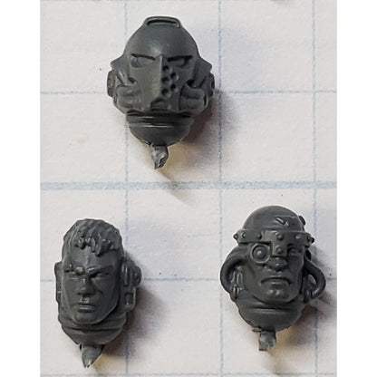 40k Black Templar Bits Primaris Upgrade Initiate Helmet  Bare Heads x5