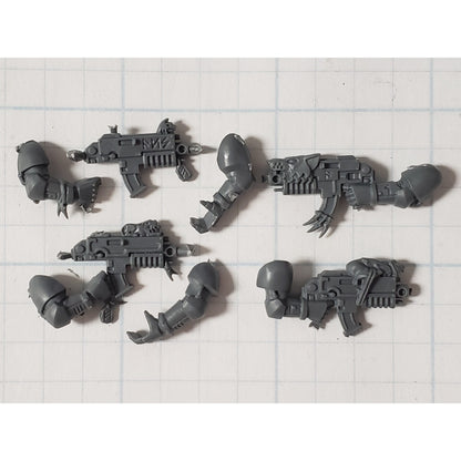 40k Space Wolves Bits Wolf Pack Grey Hunter Rune Engraved Bolters x4 W/Arms