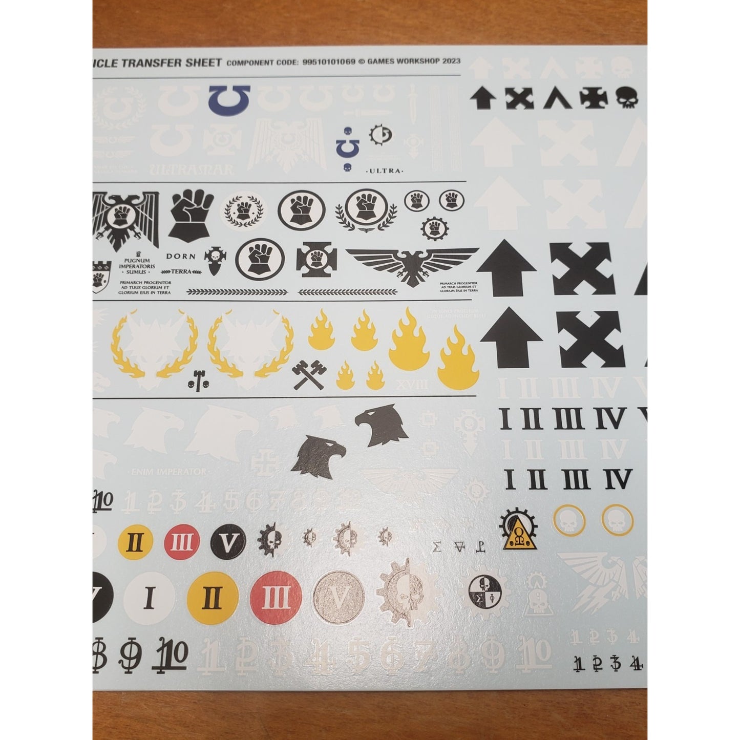 40k Space Marine Bits 10th Edition Chapters Tank Vehicle Transfer Sheet 2023C